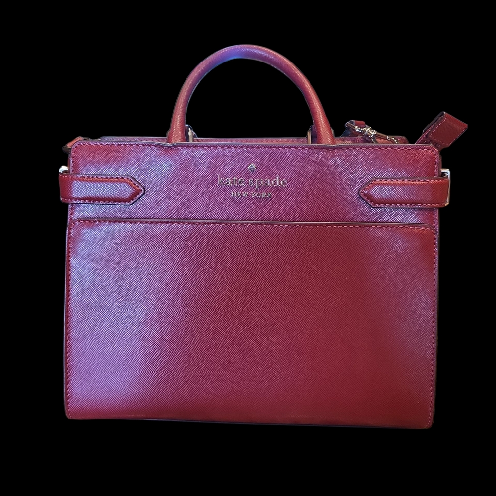 kate spade Staci Med Satchel In Red Current